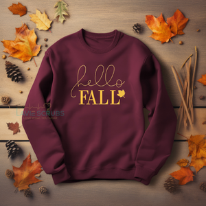 Maroon Hello Fall sweatshirt