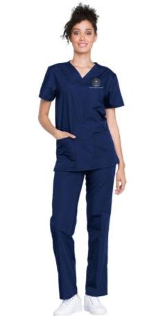 Starlen College Navy Unisex Scrub Set