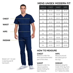 Starlen College Navy Unisex Scrub Set