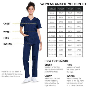 Starlen College Navy Unisex Scrub Set